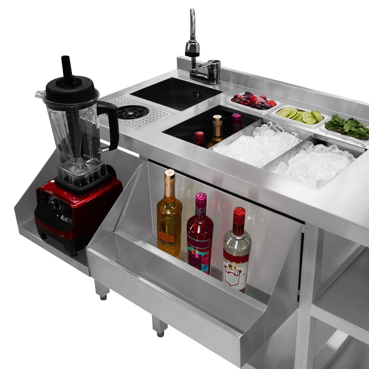 Station Double Jumelle pour Bar à Cocktails