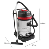 MAXBLAST Lot de Aspirateur Industriel 80 L & Embout