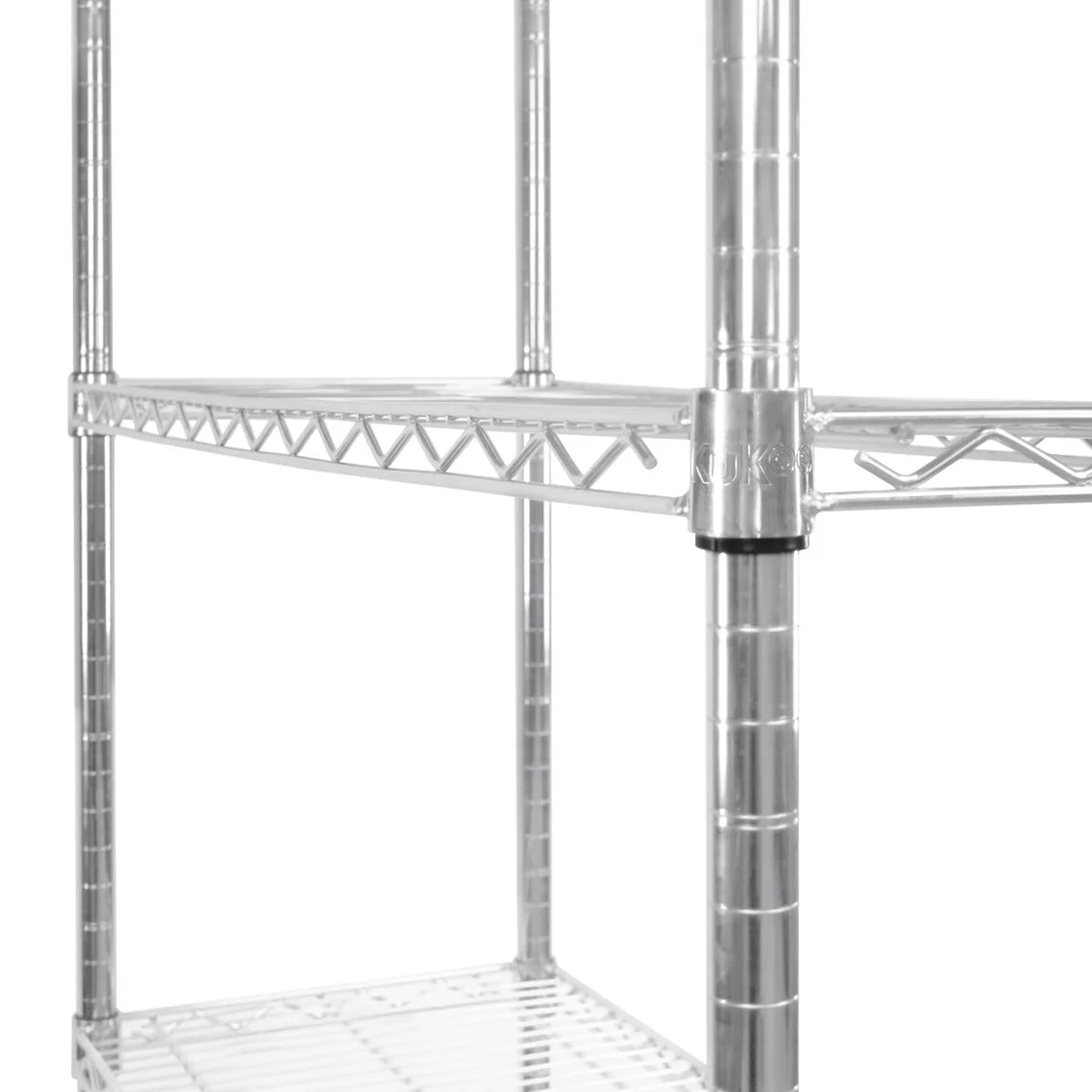 Étagère en fil d'acier argenté, 35 cm x 90 cm x 180 cm, avec étagères ouvertes et structure robuste, idéale pour le rangement moderne