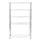 Étagère en fil d'acier chromé, 45 cm x 120 cm x 180 cm, avec quatre étagères ouvertes, idéale pour le rangement et l'organisation