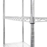 Étagère en fil d'acier argenté, dimensions 45 cm x 120 cm x 180 cm, avec étagères ouvertes et structure robuste, idéale pour le rangement