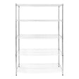 Étagère en fil d'acier argenté, 60 cm x 120 cm x 180 cm, avec quatre étagères ouvertes, idéale pour le rangement et l'organisation