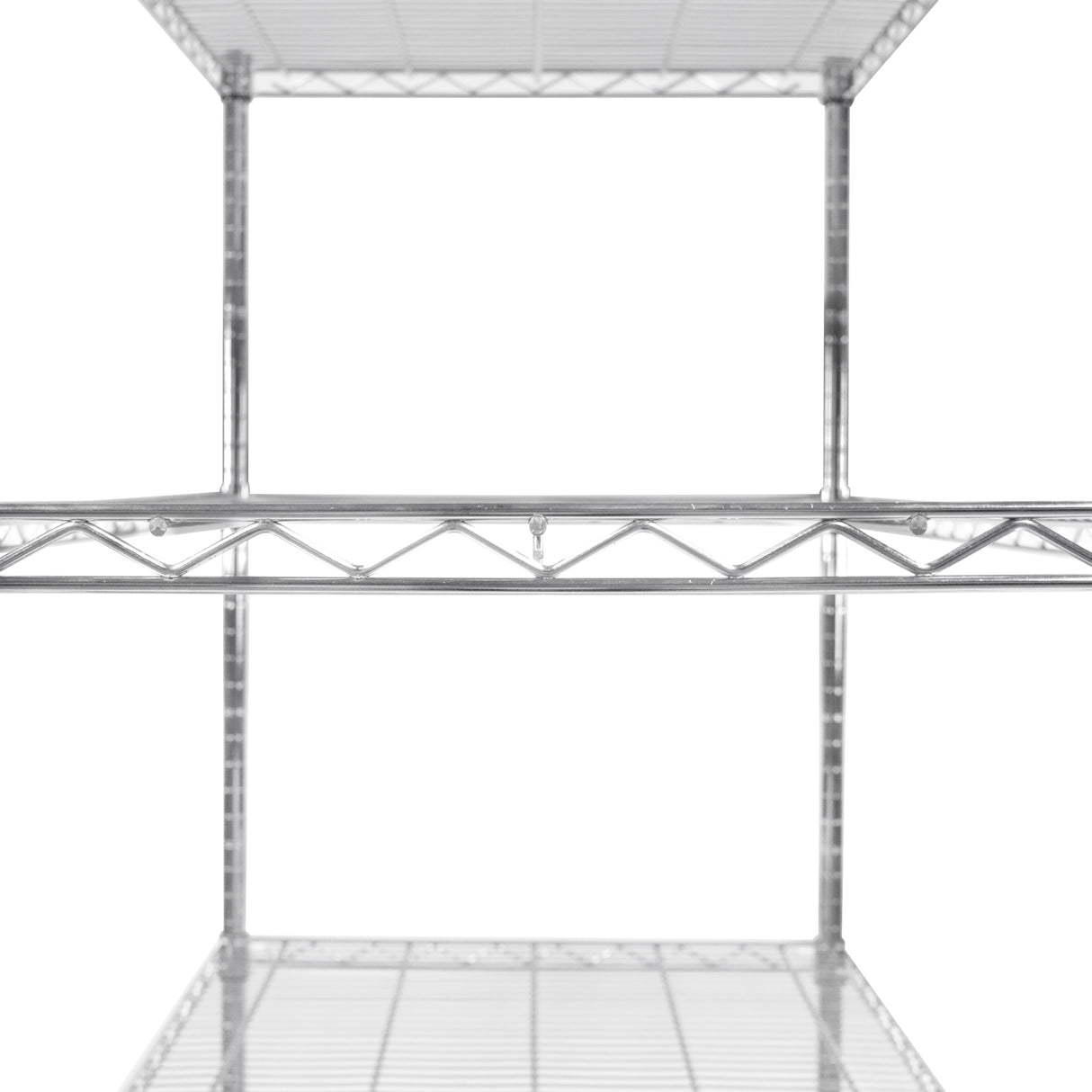 Étagère en fil d'acier argenté, dimensions 60 cm x 120 cm x 180 cm, avec étagères ouvertes et structure robuste, idéale pour le rangement