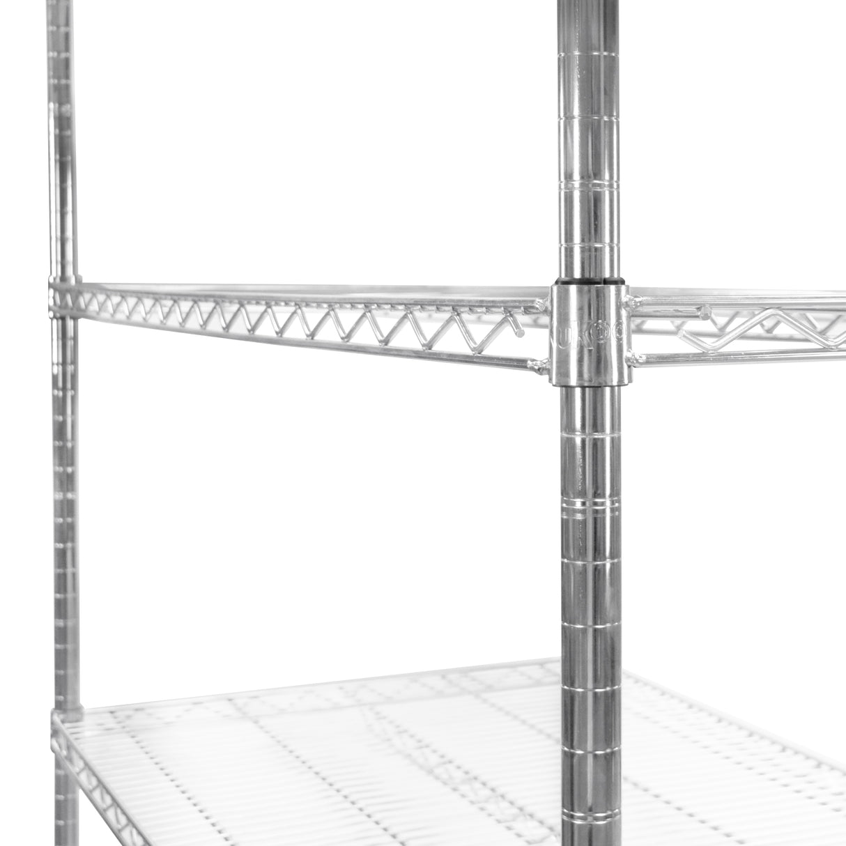Étagère en fil d'acier argenté, dimensions 60 cm x 120 cm x 180 cm, avec étagères à mailles et structure robuste, idéale pour le rangement