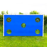 Cible d'entraînement bleue pour but de football, 3,6 m x 1,8 m, avec cinq trous en filet pour améliorer la précision des tirs