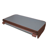 Housse de spa marron en polyester, dimensions 200 cm x 200 cm, avec une finition lisse et des bords renforcés pour une protection optimale