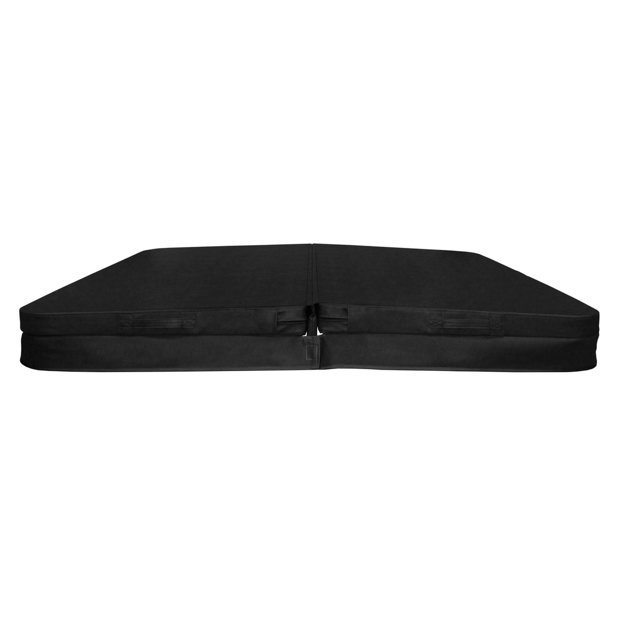 Housse de spa noire en polyester, dimensions 200 cm x 200 cm, avec texture douce et poignées pour un transport facile