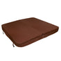 Housse de spa marron en matériau résistant, dimensions 210 cm x 210 cm, texture lisse et finition élégante, idéale pour protéger votre spa