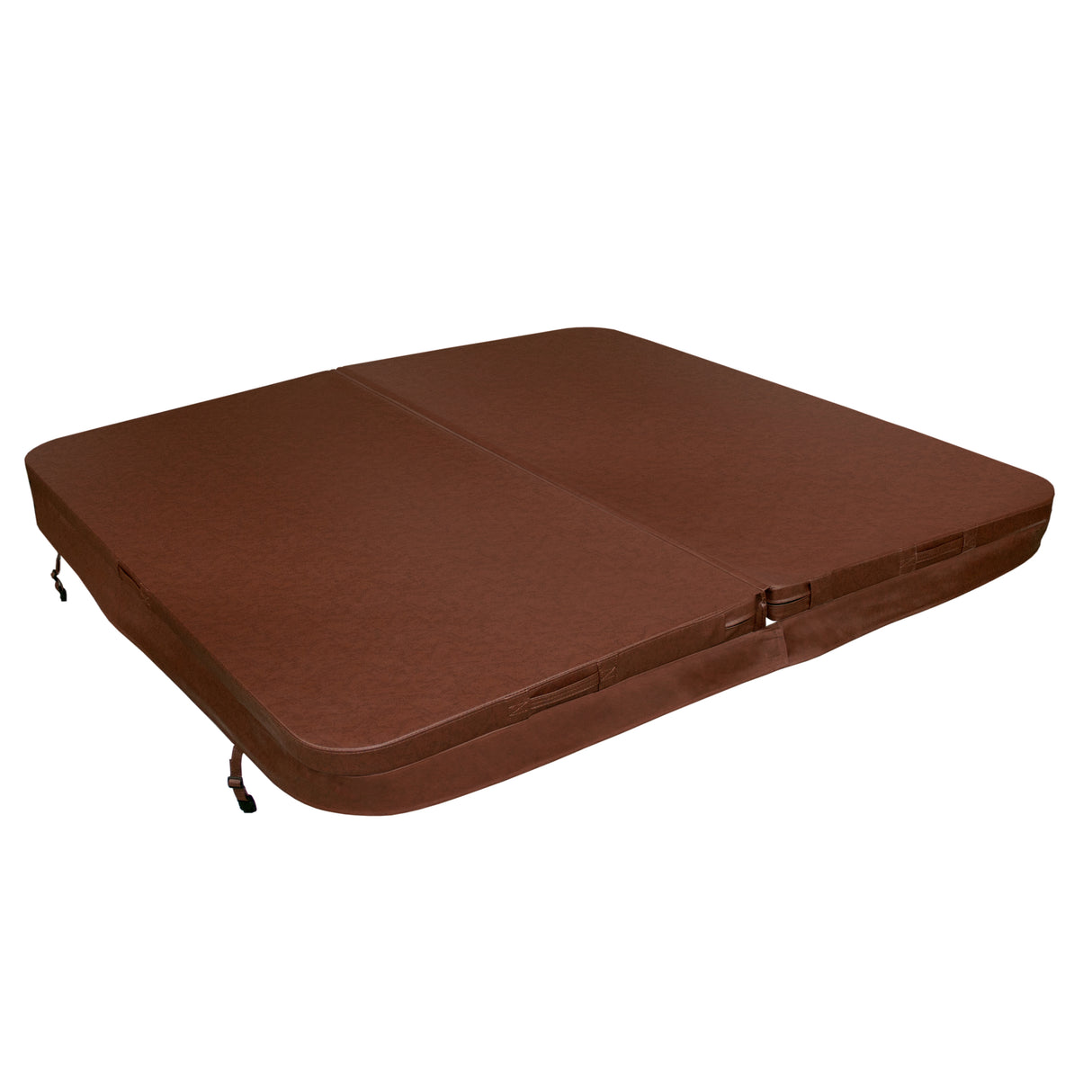 Housse de spa marron de 220 cm x 220 cm, texture douce, résistante à l'eau, avec des bretelles pour un maintien sécurisé