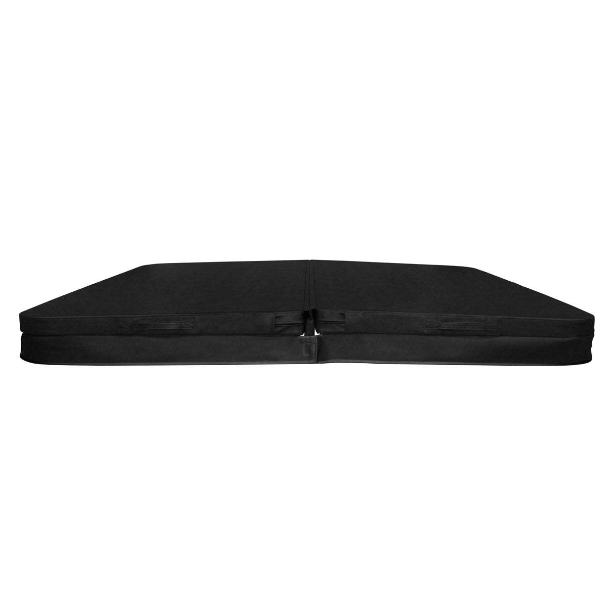 Housse de spa noire de 220 cm x 220 cm, texture résistante, design élégant, idéale pour protéger votre spa des intempéries