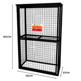 Cage de Rangement Pour 6 Bouteilles de Gaz - Noir