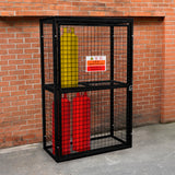 Cage de Rangement Pour 6 Bouteilles de Gaz - Noir