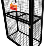 Cage de Rangement Pour 6 Bouteilles de Gaz - Noir