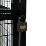 Cage de Rangement Pour 6 Bouteilles de Gaz - Noir