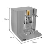 Shaker à bubble tea automatique KuKoo en acier inoxydable, finition lisse, dimensions 36x35x30 cm, conçu pour un mélange efficace