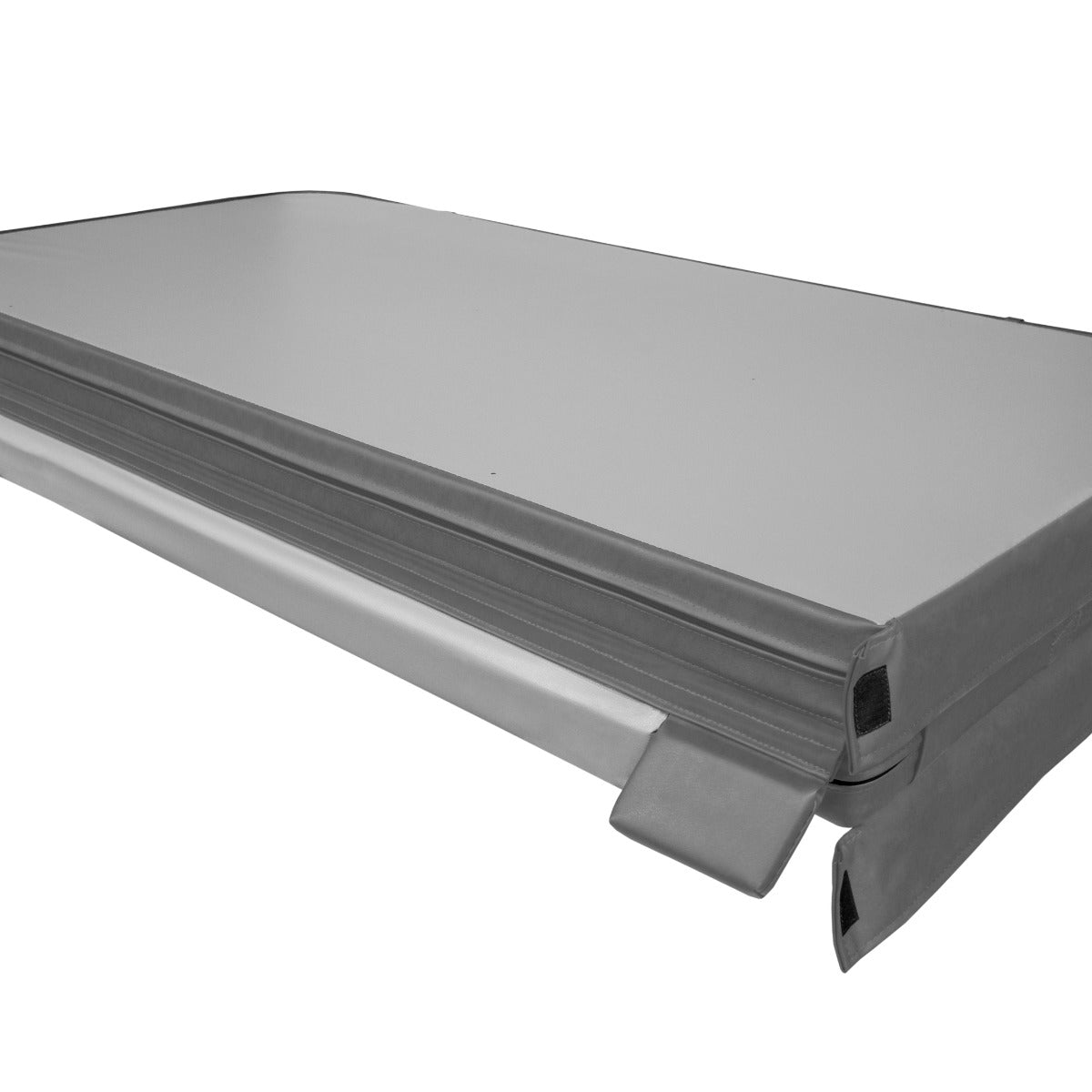 Housse de spa Jardi en gris, dimensions 220 cm x 220 cm, avec finition lisse et bords renforcés pour une protection optimale