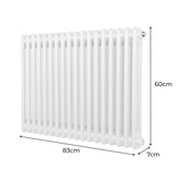 Radiateur Traditionnel à Double Colonne – 600 x 832 mm – Blanc