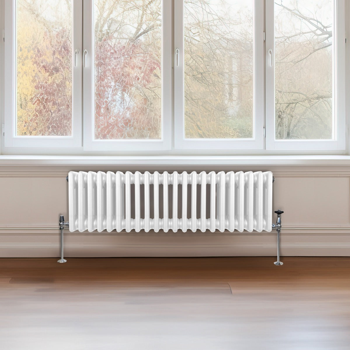 Radiateur Traditionnel à Triple Colonne – 300 x 1192 mm – Blanc