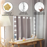 Miroir LED Bluetooth - 80 x 60 cm