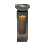 Fontaine de Jardin « Serenity Falls » Avec Éclairage LED Blanc Chaud & Brosse à Nettoyage