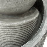 Fontaine de Jardin « Zen Cascade » Avec Éclairage LED Blanc Chaud & Brosse à Nettoyage