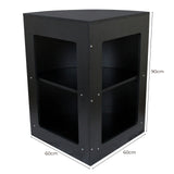 Comptoir de Vente Vitrine de Coin - Noir CM60