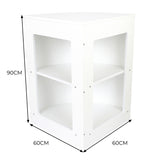 Comptoir de Vente Vitrine de Coin - Blanc CM60