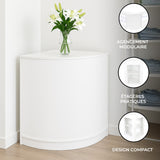 Comptoir de Vente Vitrine de Coin - Blanc CM60