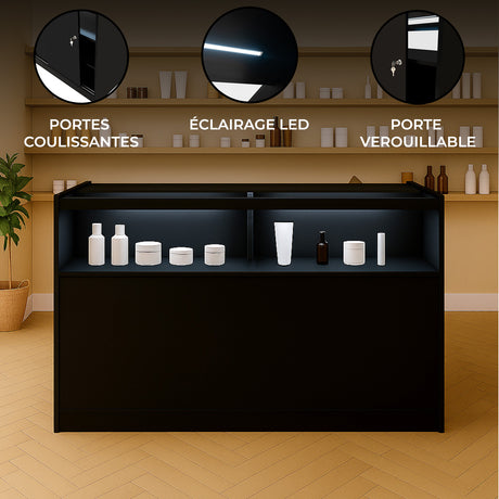 Comptoir de Vente à LED - Noir B1500