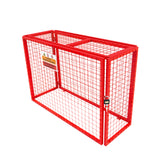 Cage Métallique Rouge de Bouteilles de Gaz – 100 x 140 x 50 cm