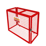 Cage Métallique Rouge de Bouteilles de Gaz – 92 x 110 x 50 cm