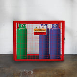 Cage Métallique Rouge de Bouteilles de Gaz – 92 x 110 x 50 cm