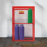 Cage Métallique Rouge de Bouteilles de Gaz – 181 x 160 x 57 cm