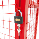 Cage Métallique Rouge de Bouteilles de Gaz – 181 x 160 x 57 cm