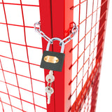 Cage Métallique Rouge de Bouteilles de Gaz – 181 x 160 x 57 cm