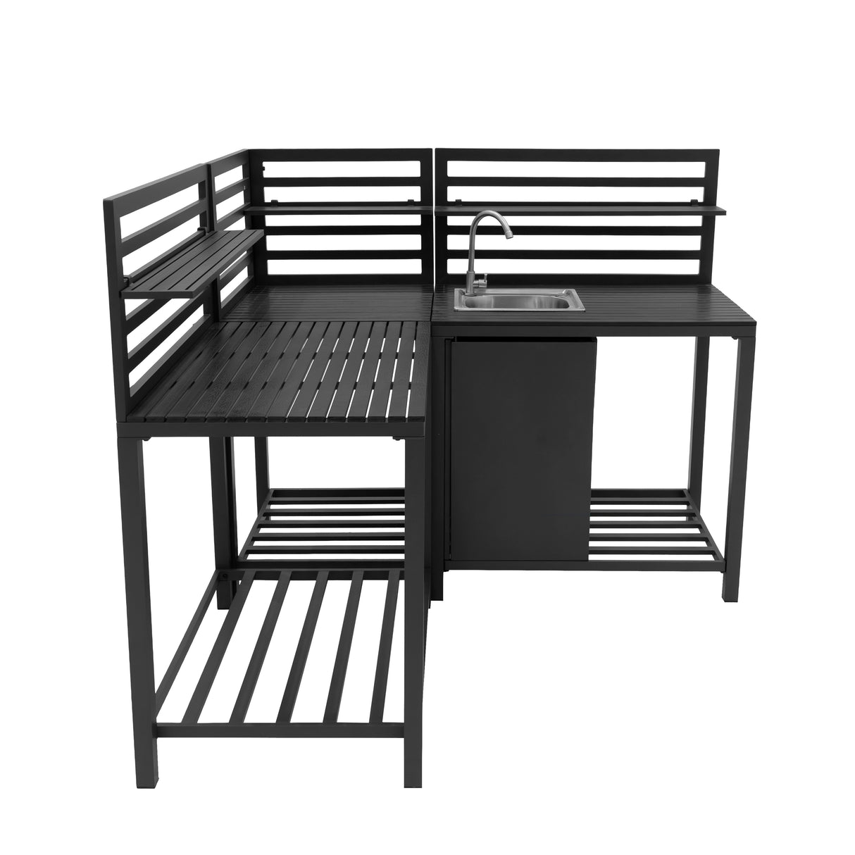 Ensemble de Cuisine Extérieure 3 Pièces en Aluminium