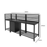 Ensemble de Cuisine Extérieure 3 Pièces en Aluminium