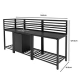 Ensemble de Cuisine Extérieure 3 Pièces en Aluminium
