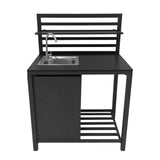 Ensemble de Cuisine Extérieure 3 Pièces en Aluminium