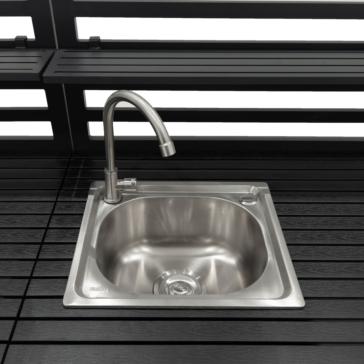 Ensemble de Cuisine Extérieure 3 Pièces en Aluminium