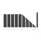 Kit Clôture Panneau Composite Incliné - Gris