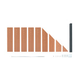 Kit Clôture Panneau Composite Incliné - Marron