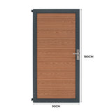 Kit Clôture Portillon en Composite - Marron