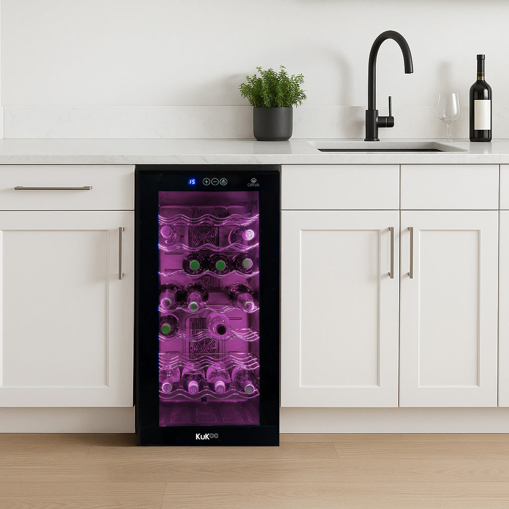 Oriva - Frigo Cave à Vin avec Éclairage LED