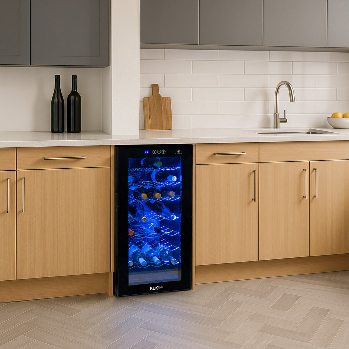Oriva - Frigo Cave à Vin avec Éclairage LED