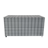 Salon de Jardin Modulaire en Rotin Gris - 7 Pièces & Coffre de Rangement 700 L