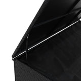 Salon de Jardin Modulaire en Rotin Noir - 6 Pièces & Coffre de Rangement 700 L