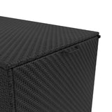 Salon de Jardin Modulaire en Rotin Noir - 6 Pièces & Coffre de Rangement 700 L