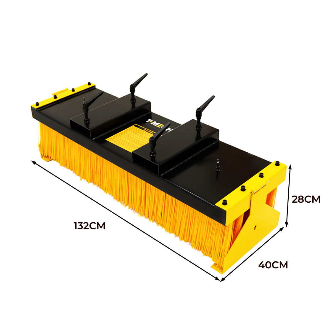 T-Mech Balai Pousseur & Support Pour Chariot Élévateur