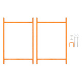 T-Mech Lot de 3 Supports en X Pour Planches de Mortier - 750 mm